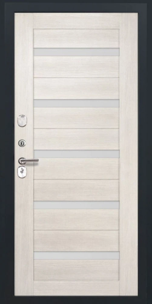 Входная дверь ДвериПРО Берген СБ-1 (ст. белое, 16мм, беленый дуб) DPRO201363 внутренняя сторона
